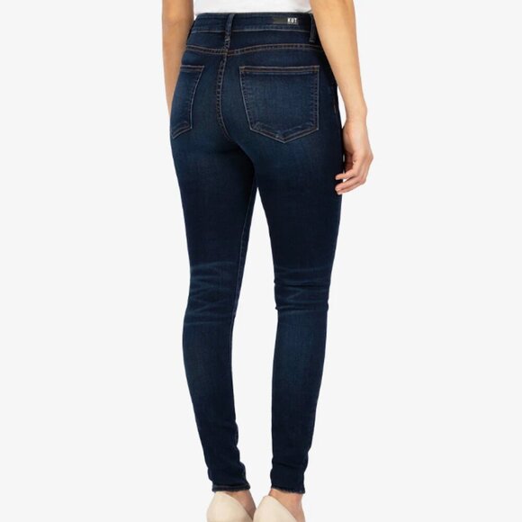 KUT From The Kloth Mia High Rise Toothpick Skinny Jean Womens 8 Blue Denim - Picture 8 of 9